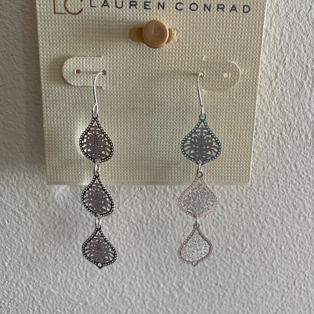 Lauren Conrad NWT Silver Earrings
